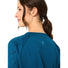 T-Shirt Femme Vaude Neyland 3/4 bleu avec dos uni et petit logo coeur pour cyclisme confortable