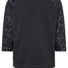 T-Shirt Vaude Neyland 3/4 Femme noir avec manches noires à motifs floraux gris distinctifs