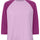 T-Shirt Vaude Neyland 3/4 Femme rose clair avec manches violettes confortables pour cyclisme