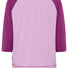 T-Shirt Vaude Neyland 3/4 Femme rose avec manches violettes et tissu respirant pour cyclisme