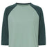T-Shirt Vaude Neyland 3/4 Femme vert avec manches raglan contrastantes et tissu respirant pour cyclisme