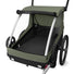 Remorque enfant Thule Courier 2 places en vert avec fonction poussette et cargo pour balades à vélo confortables