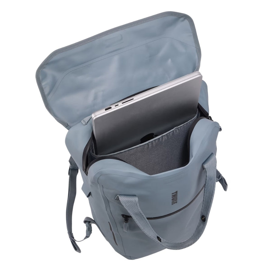Sac a dos velo Thule Shield InLock gris avec compartiment protege ordinateur portable pour cyclistes urbains