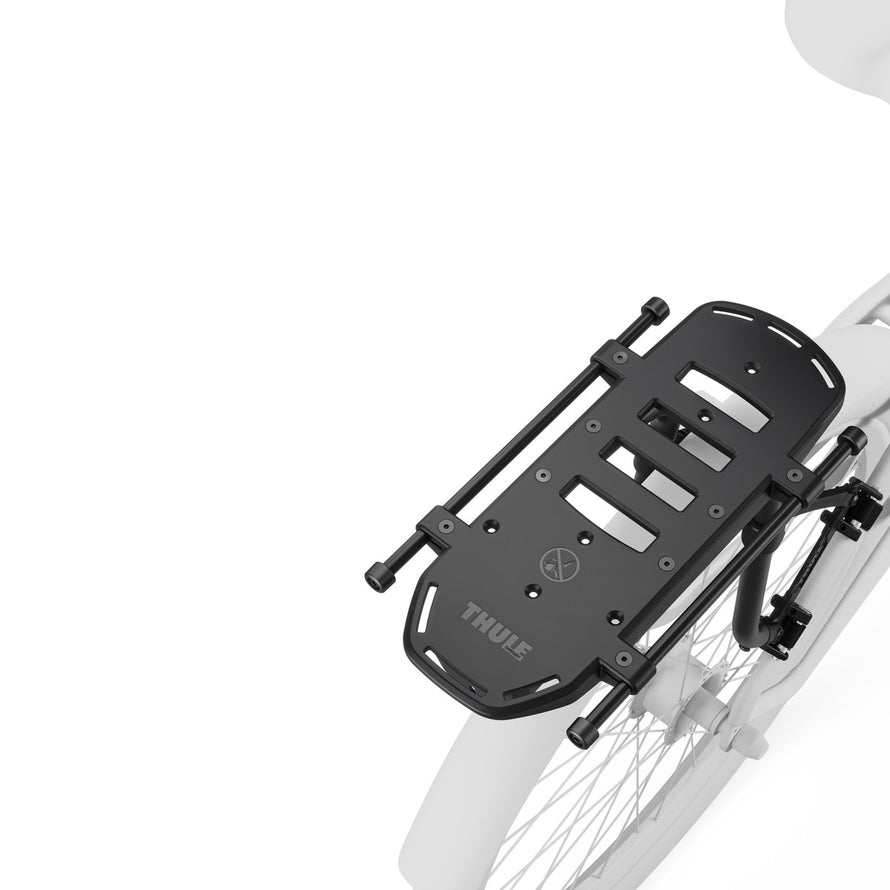 Porte bagage Thule Tour Rack noir pour sacoches vélo, solide et facile à installer sur cadre arrière
