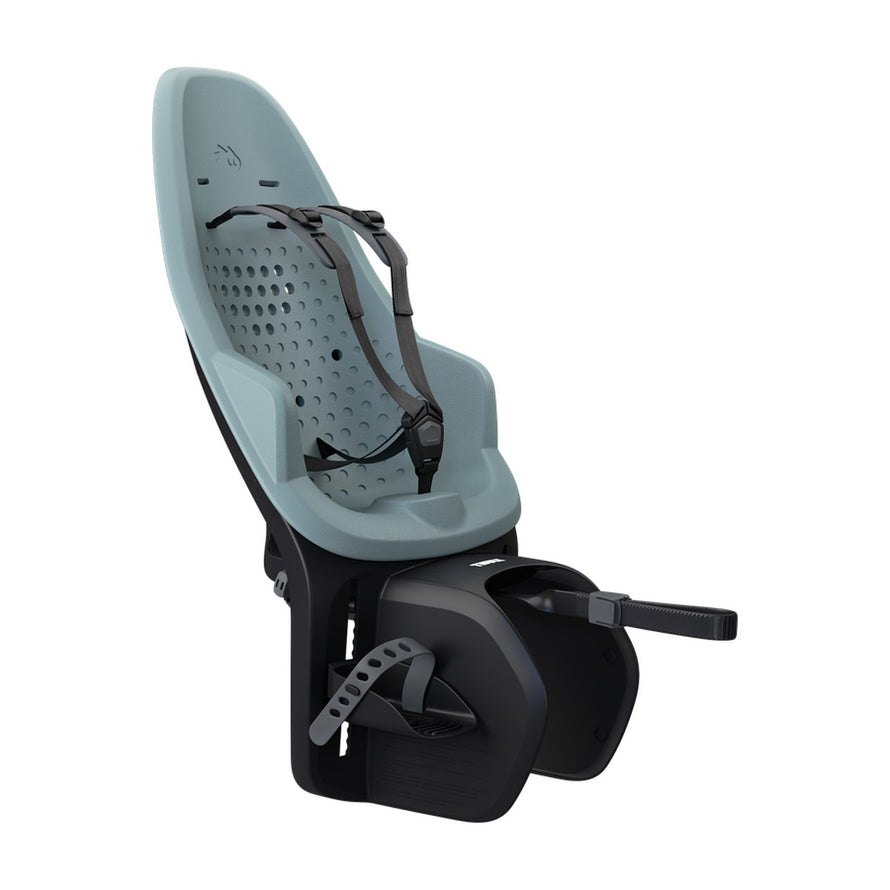 siege velo enfant arriere thule yepp maxi 2 avec harnais securite et repose-pieds reglables