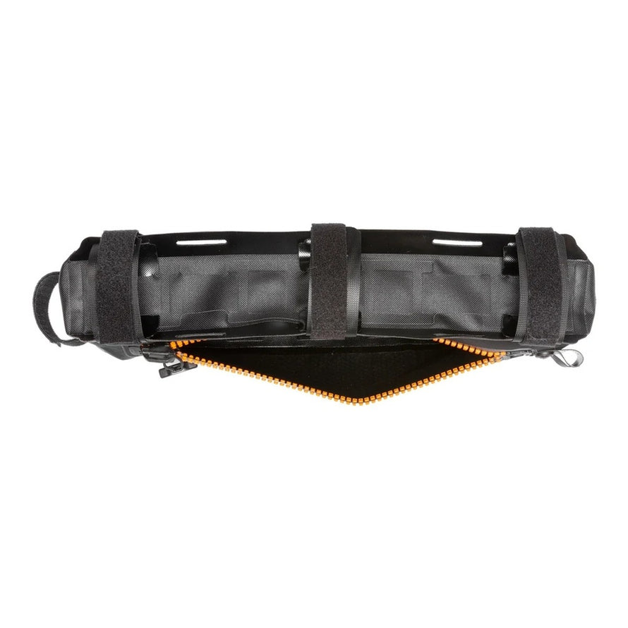 Sacoche TopTube Ortlieb pour bikepacking, fixation velcro et tissu imperméable pour cadre de vélo