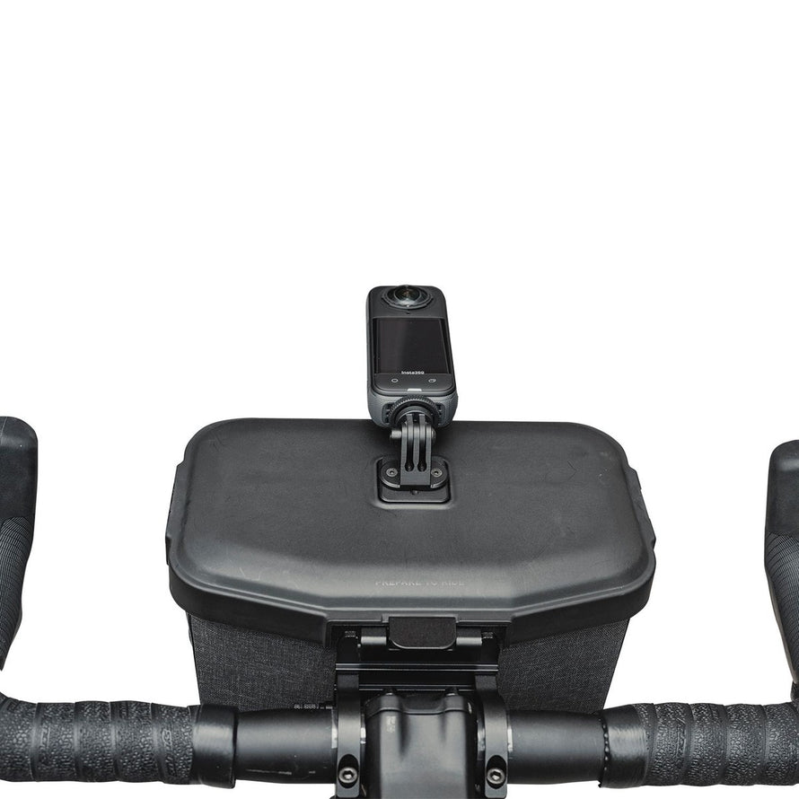 Sacoche rigide Topeak Elementa Dry BarBag avec montage caméra et adaptateur multi-fixation pour guidon vélo