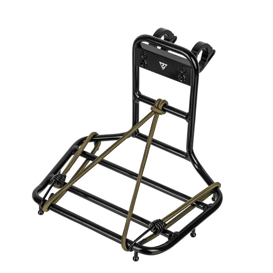 Porte-bagage avant noir Topeak HandleBar Rack avec sangles elastiques pour velo