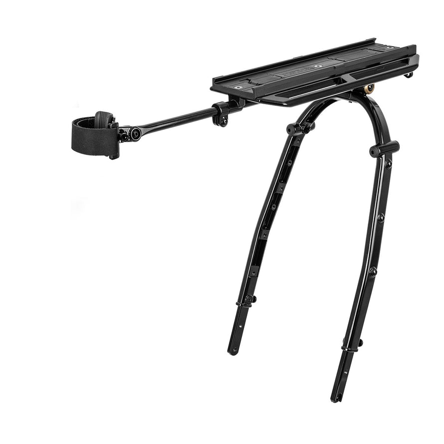 Porte-bagages arriere Topeak Zi:RAK noir, robuste et leger pour velo, ideal pour transport charge