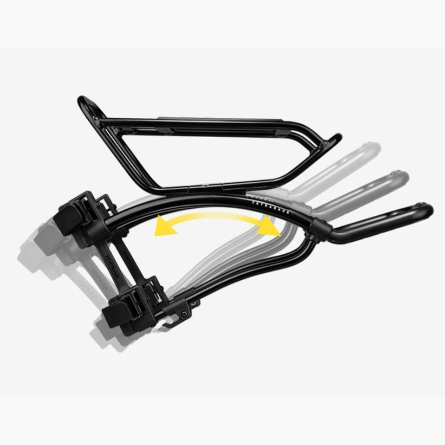 Porte-bagages vélo Topeak TetraRack GR2 pliable sans oeillet, robuste et léger pour transport facile