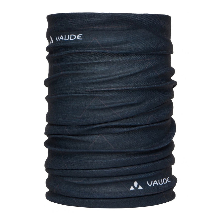 Tour de cou multifonction Vaude Multitube noir, accessoire polyvalent pour cyclistes et activités outdoor