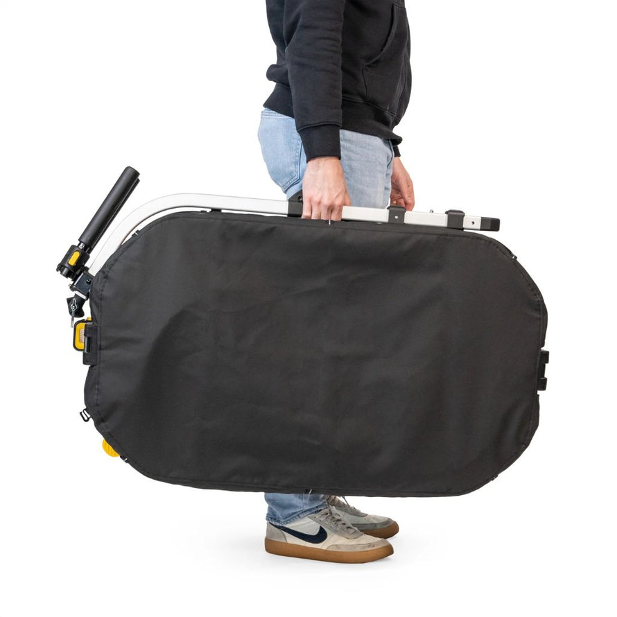 La remorque vélo Hopper de Burley se plie pour un rangement et stockage facile