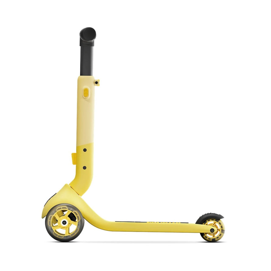 Trottinette Puky PUSH 3 roues pliable avec LED jaune, adaptée aux enfants dès 2 ans pour sécurité et amusement