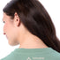 T-shirt Dames Vaude Redmont biologisch katoen groen met geribde kraag en discreet logo op de rug, comfortabel voor fietsen