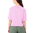T-shirt Dames Vaude Redmont Heavyweight lichtroze achterkant met discreet logo, comfortabel en ecologisch van biologisch katoen