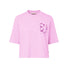 T-shirt Dames Vaude Redmont Heavyweight lichtroze met grafisch patroon, urban stijl en optimaal comfort