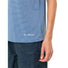 T-shirt Vaude Mineo Striped femme bleu rayé en coton léger, respirant et confortable pour cyclisme et activités outdoor
