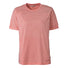 T-shirt femme Vaude Mineo Striped rose léger en coton écoresponsable, idéal pour cyclisme et sorties outdoor
