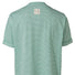 Dos du t-shirt femme Vaude Mineo Striped vert rayé en coton recyclé, léger et confortable pour cyclisme