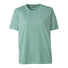 T-shirt femme Vaude Mineo Striped vert rayé, léger et doux, idéal pour cyclisme et activités en plein air