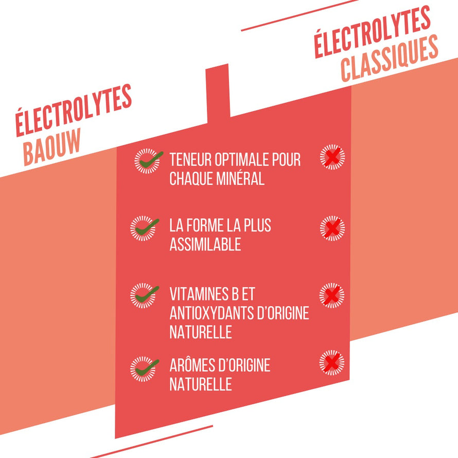 Tube de 10 pastilles électrolytes Baouw saveur Pêche Passion pour hydratation et énergie optimale