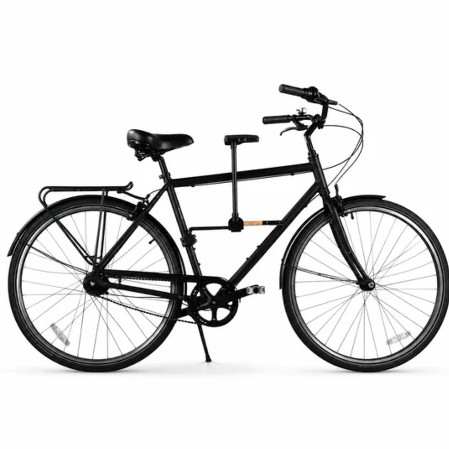 Siège vélo avant Tximy pour enfants 5-10 ans avec fixation cadre sécurisée et repose-pieds ajustables