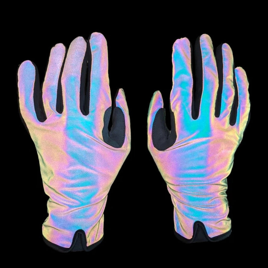 Gants mi-saison Urban Circus Rainbow avec surface réfléchissante pour cyclisme urbain sécurisé et confortable