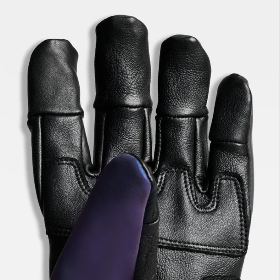Gants vélo hiver imperméables Urban Circus Rainbow avec paume en cuir noir pour chaleur et adhérence renforcée