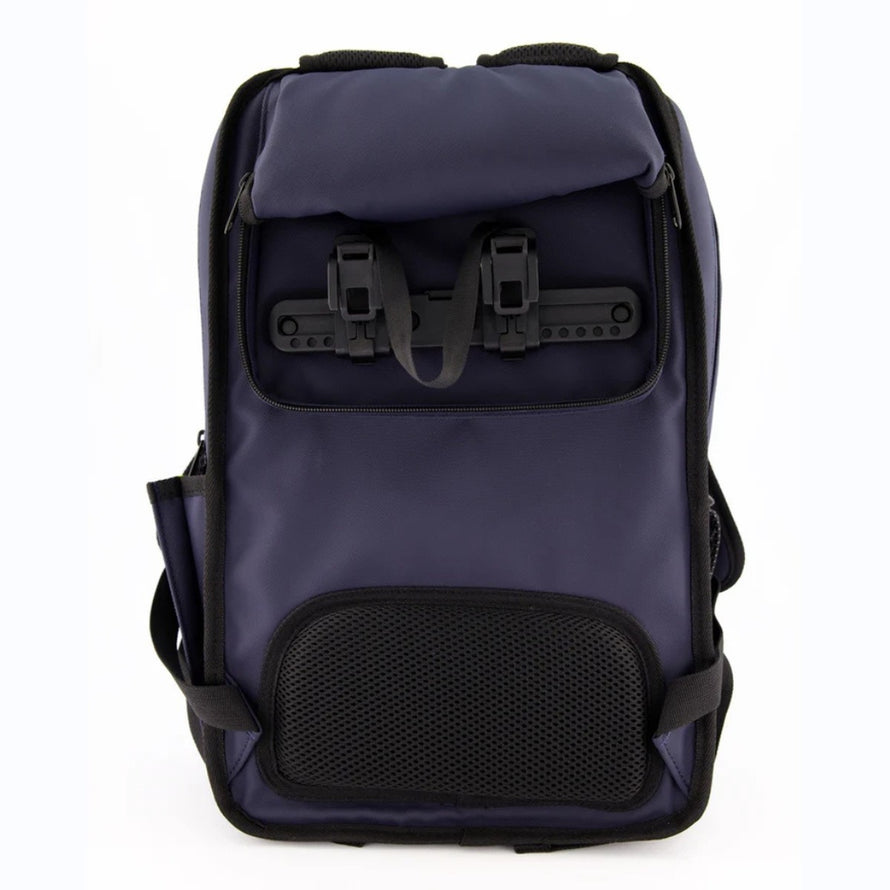 Sac à dos convertible Escaper Urban Circus bleu marine avec fixation avant pour vélo urbain sécurisé