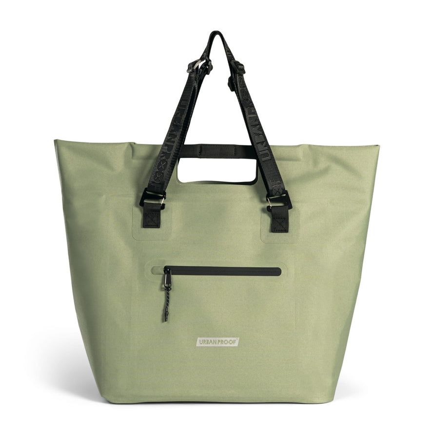 Sacoche vélo shopper Urban Proof Knox 25L verte sécurisée avec fermeture éclair pour cyclistes urbains