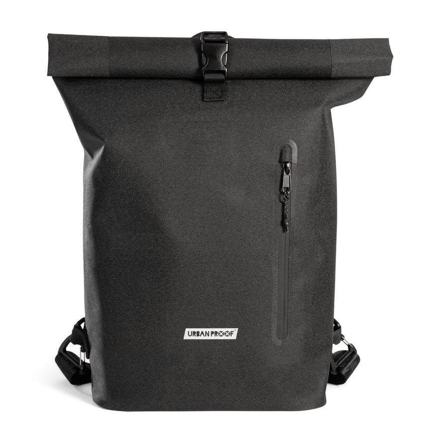 Sacoche vélo convertible en sac à dos Knox 22L Urban Proof noire avec fermeture éclair étanche avant