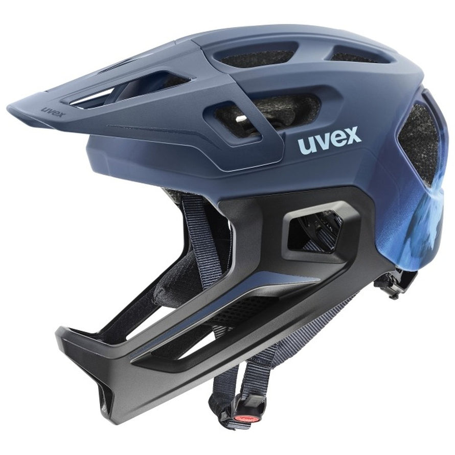 uvex fahrradhelm mit beleuchtung Uvex React JR Fullface – Integral-Mountainbikehelm für Kinder