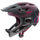 Casque VTT integral enfant Uvex React JR bordeaux et noir avec protection fullface pour velo