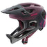 Casque VTT integral enfant Uvex React JR bordeaux et noir avec protection fullface pour velo