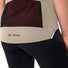 T shirt gravel femme Vaude Kuro II beige bordeaux avec poches arrières zippées, idéal pour vélo gravel