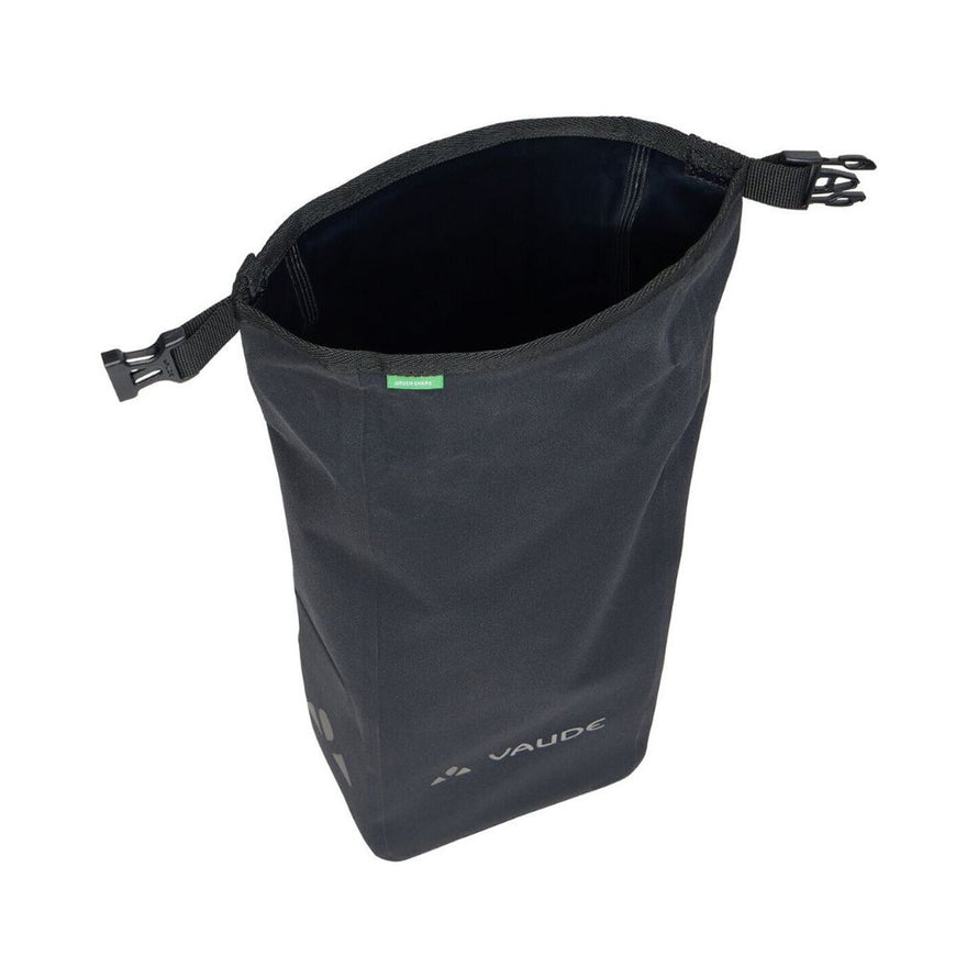 Sacoche fourche Vaude Trailfork 4L noire, imperméable et compacte pour bikepacking et aventures à vélo