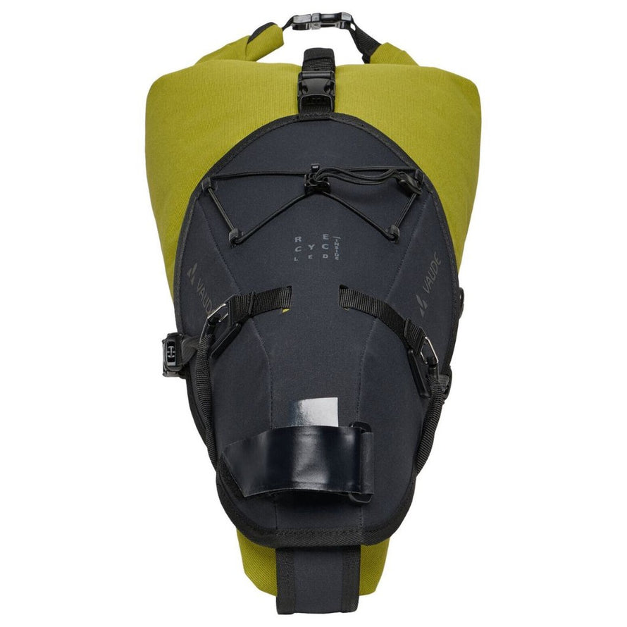 Sacoche de selle Vaude Trailsaddle Cage 15L verte et noire, étanche et robuste pour bikepacking et VTT - vue 2