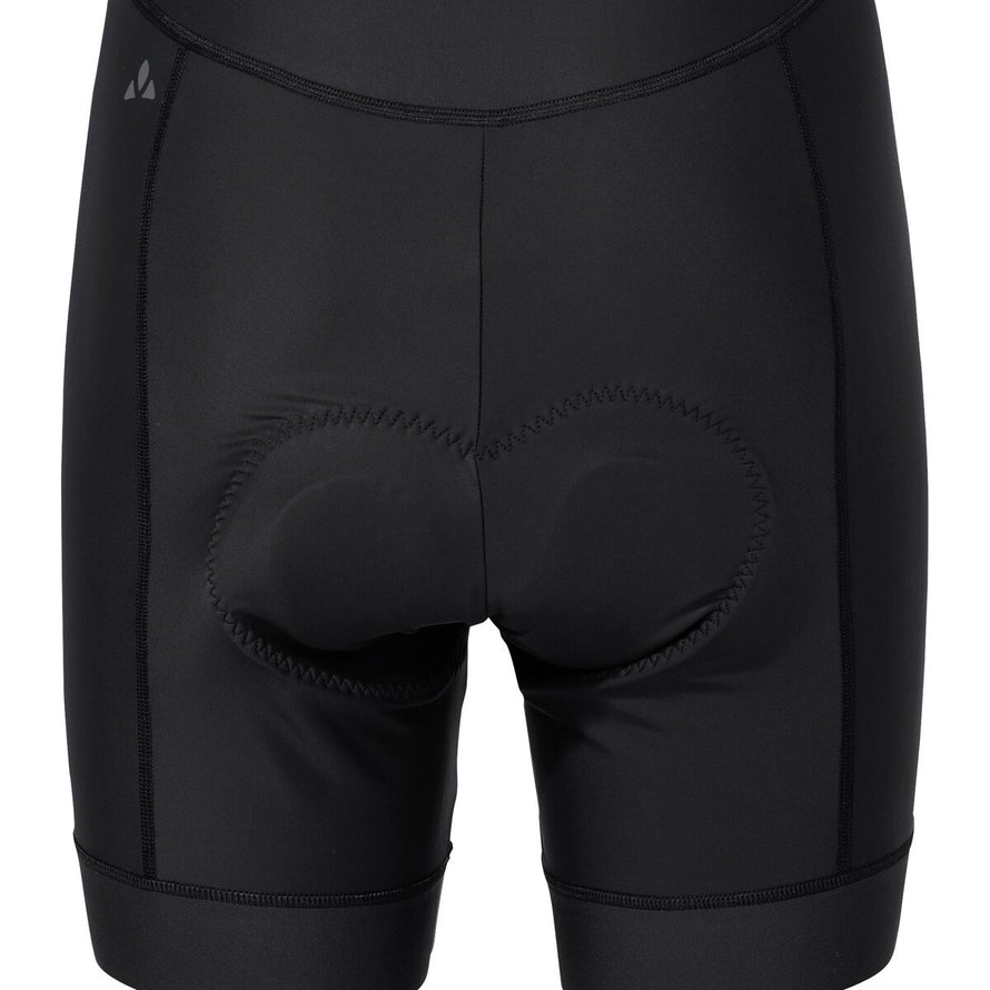 Short cyclisme femme Vaude Posta noir avec rembourrage ergonomique pour confort longue distance