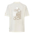 T-shirt Vaude Cyclist Casual Femme beige avec dessin nature montagne et vélo, style relax et écologique