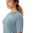 T-shirt Femme Vaude Cyclist Casual bleu avec motif minimaliste vélo et nature, style confortable et écologique