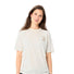 T-shirt Vaude Cyclist Casual Femme beige avec petit logo montagne et style urbain confortable