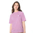 T-shirt Vaude Cyclist Casual Femme violet avec logo montagne stylisé sur poitrine, style décontracté et féminin