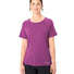 T-shirt Essential van paarse wol voor dames Vaude, licht en ademend, perfect voor fietsen en comfort