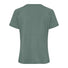 T-shirt Essential in merinowol voor dames Vaude groen grijs, comfortabel en ademend voor fietsen