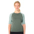 T shirt gravel femme Vaude Kuro II manches courtes vert, respirant et confortable pour cyclisme