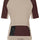 T shirt gravel femme Vaude Kuro II beige bordeaux avec poches arrières zippées, respirant et confortable pour vélo