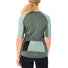 T shirt gravel femme Vaude Kuro II vert avec poches arriere zippables, ideal pour cyclisme confort