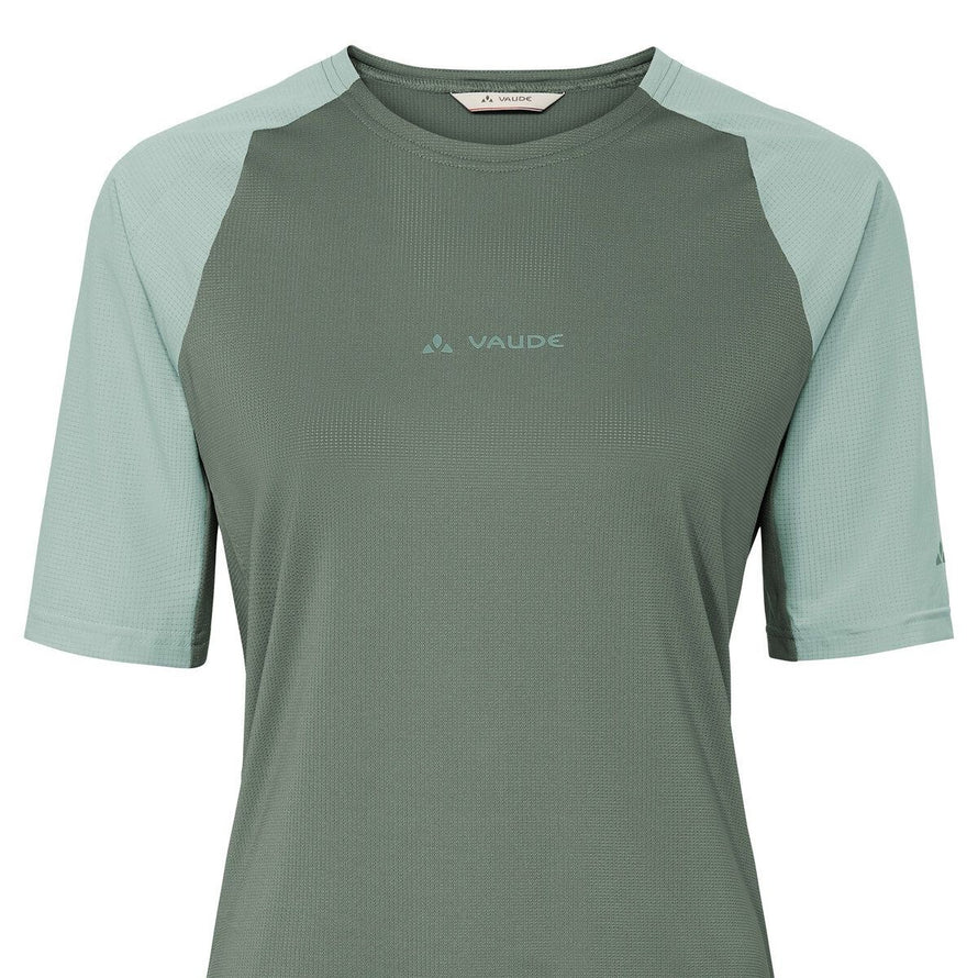 T shirt gravel femme Vaude Kuro II avec poches laterales, design technique et respirant pour velo