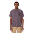 T-shirt Vaude Coton Bio Homme Redmont mauve avec motif nature, style et confort pour cyclistes engagés