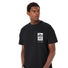T-shirt Vaude Men Redmont Heavyweight noir avec motif graphique, idéal pour cyclistes urbains recherchant style et confort